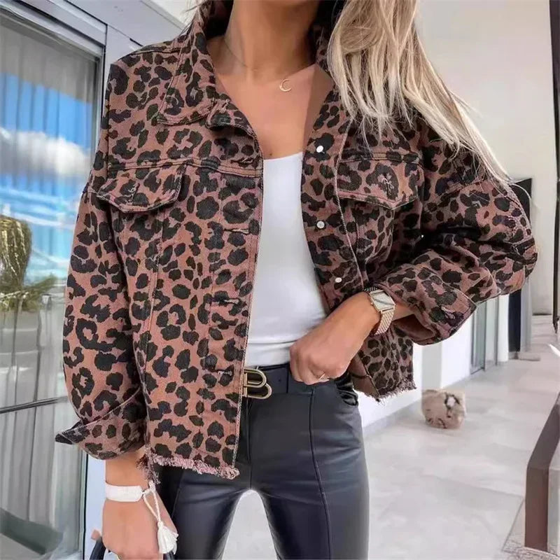Chemise oversize léopard