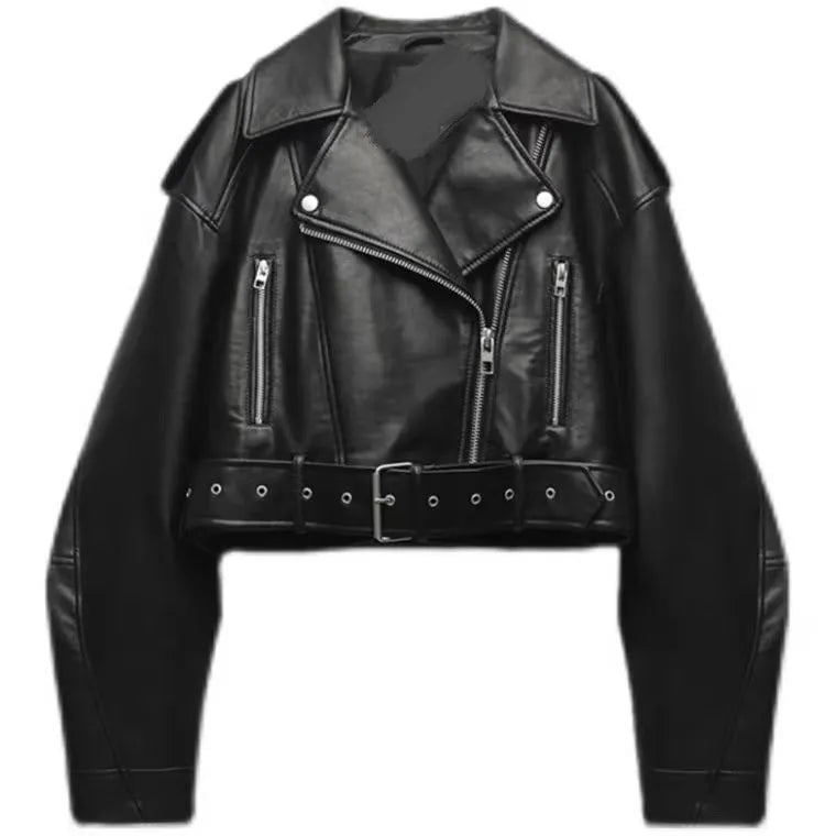 Veste simili cuir motarde