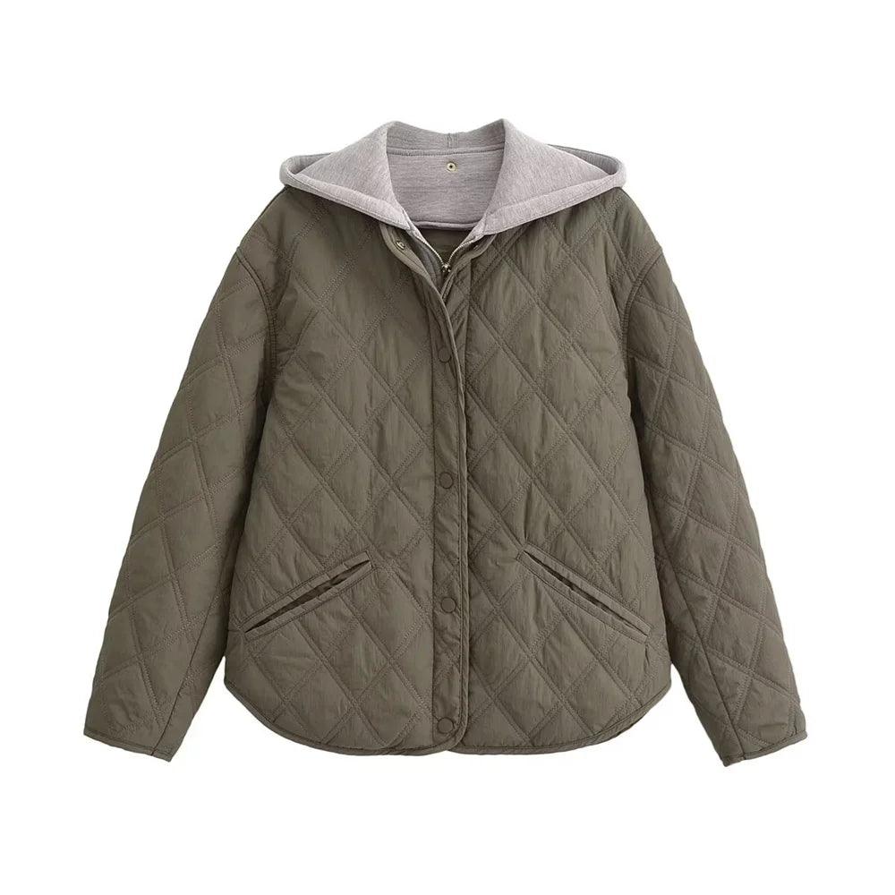 Veste matelassé à capuche intégrée