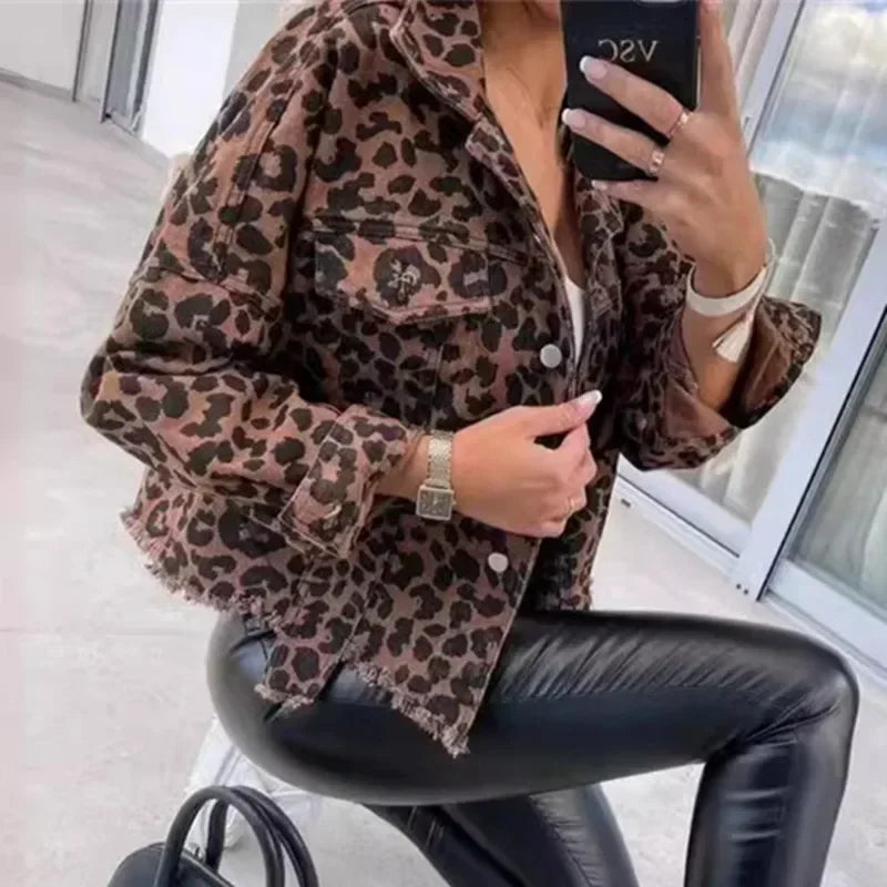 Chemise oversize léopard