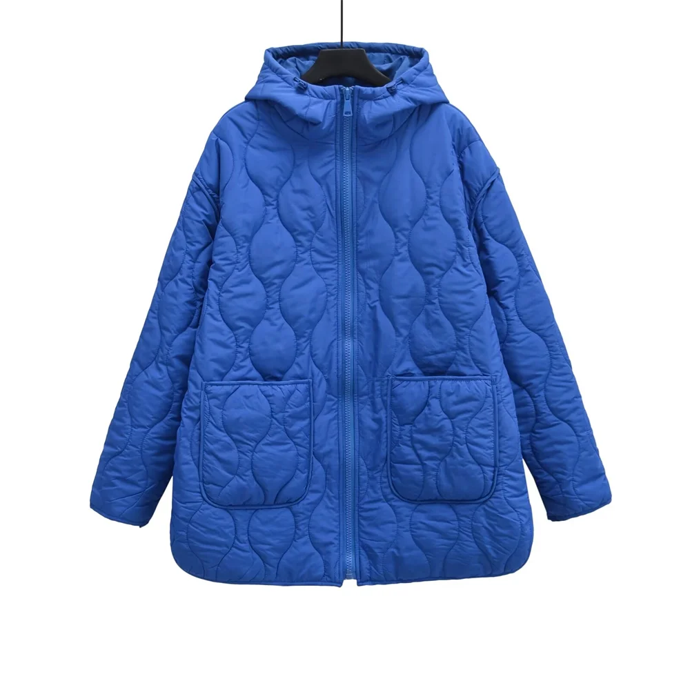 Manteau matelassé long à capuche