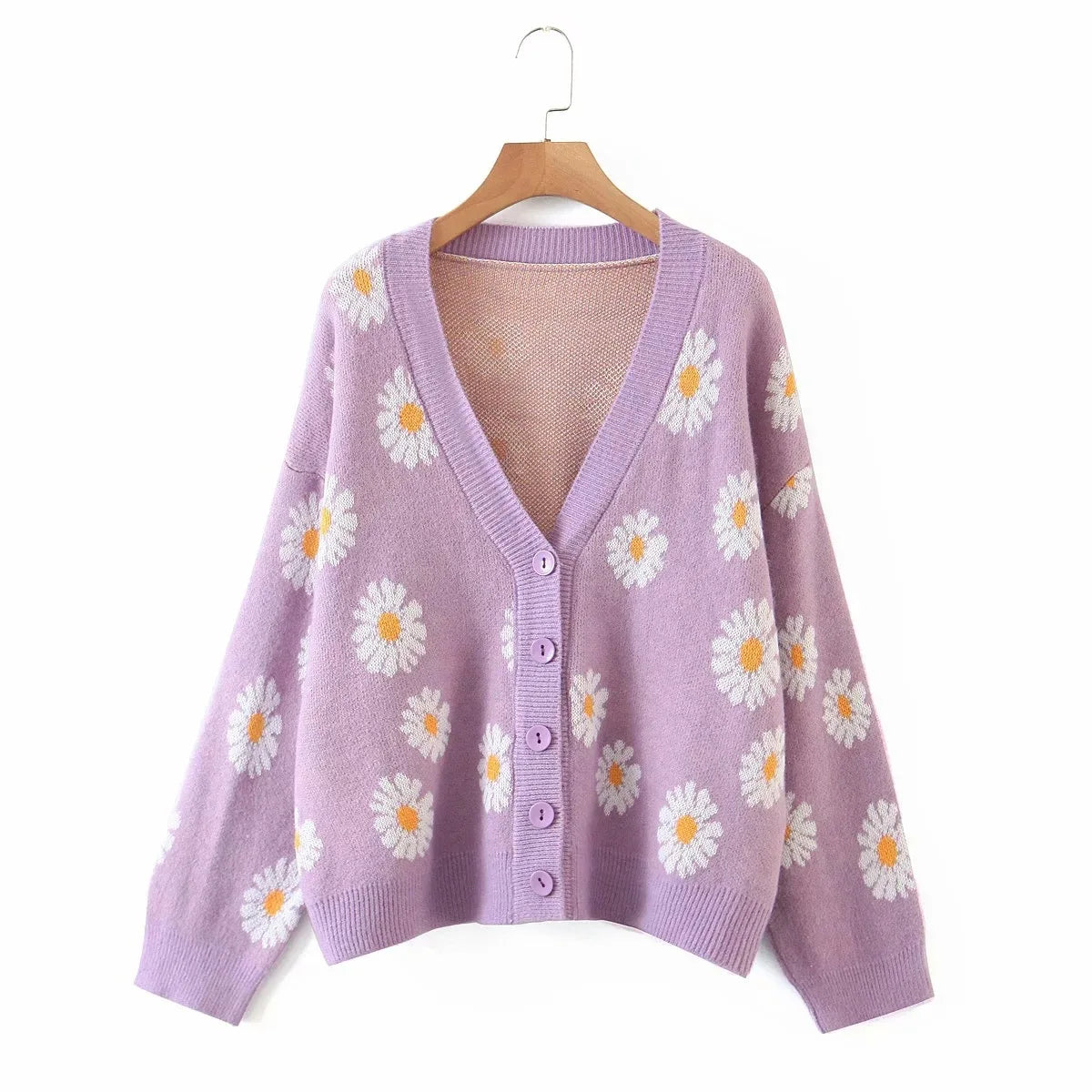 Cardigan court à fleurs d'inspiration mode coréenne, idéal pour un look chic et décontracté