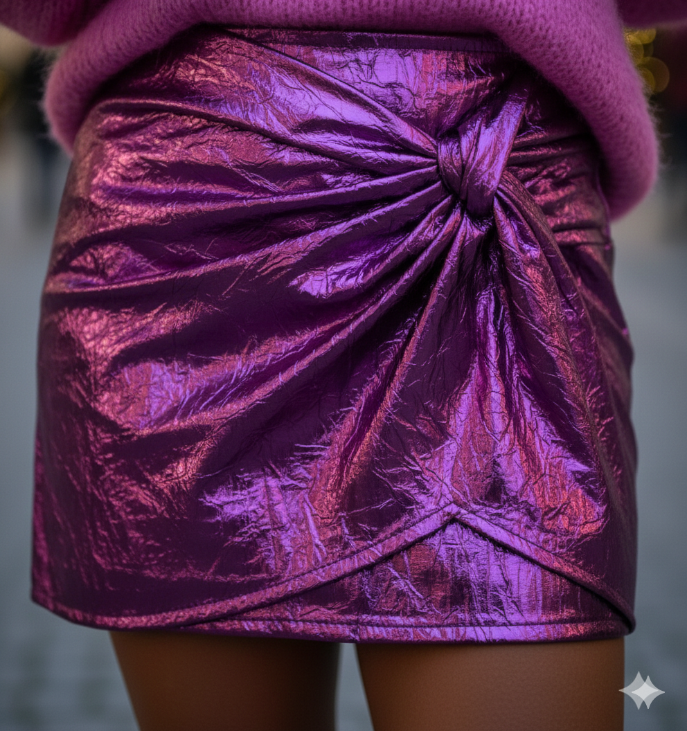 Jupe-short festif portée lors d’une soirée élégante