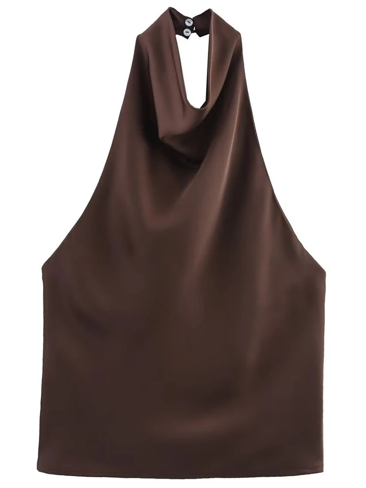 Top dos nu satin