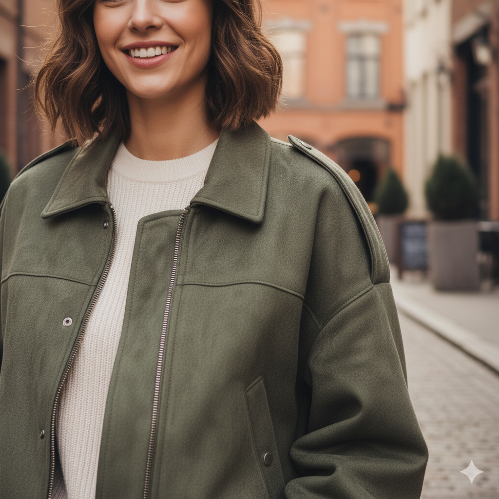 Gros plan sur la matière effet daim du bombers