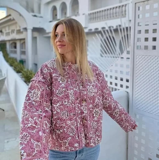 Veste structurée à motifs brodés
