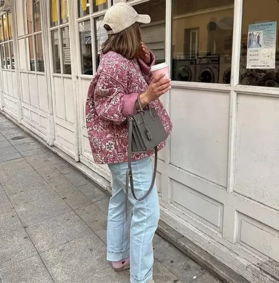 Veste structurée à motifs brodés
