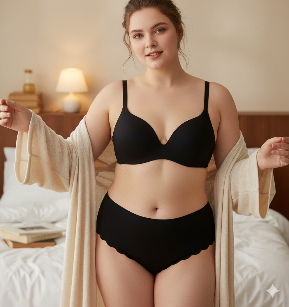 lingerie femme confortable, ensemble sous-vêtements coton doux, sous-vêtements confortables au quotidien