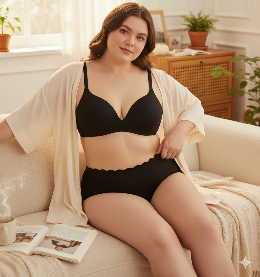 lingerie femme confortable, ensemble sous-vêtements coton doux, sous-vêtements confortables au quotidien