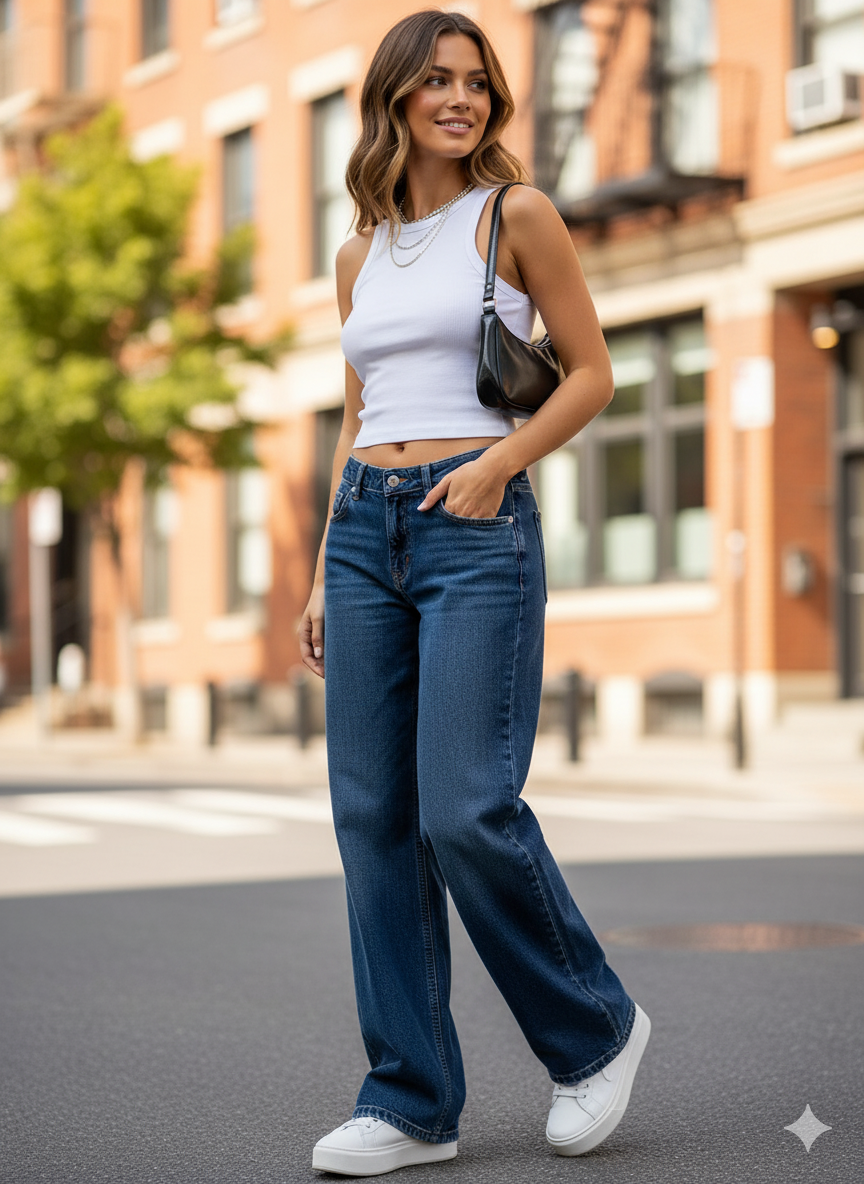 Jean femme tendance IDRIS style Zara pas cher