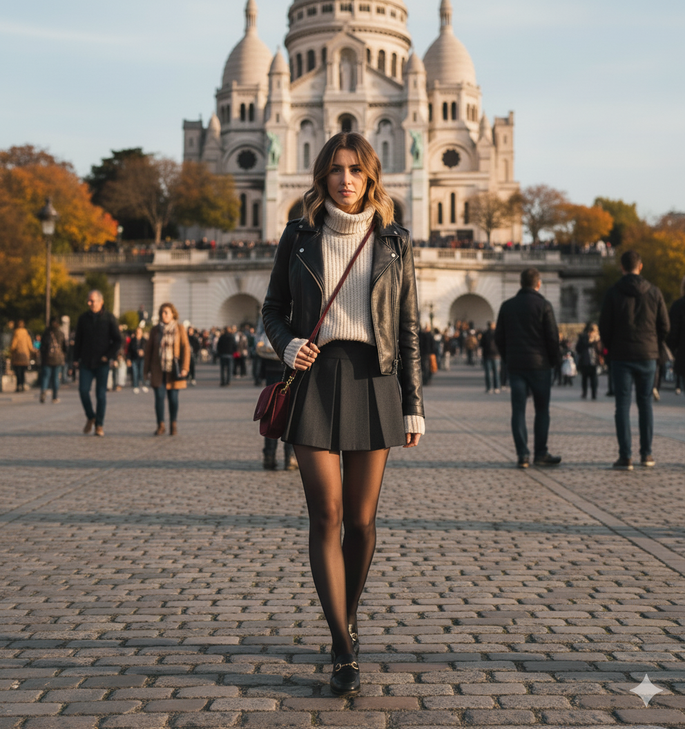 Jupe plissée pour femme vue de face