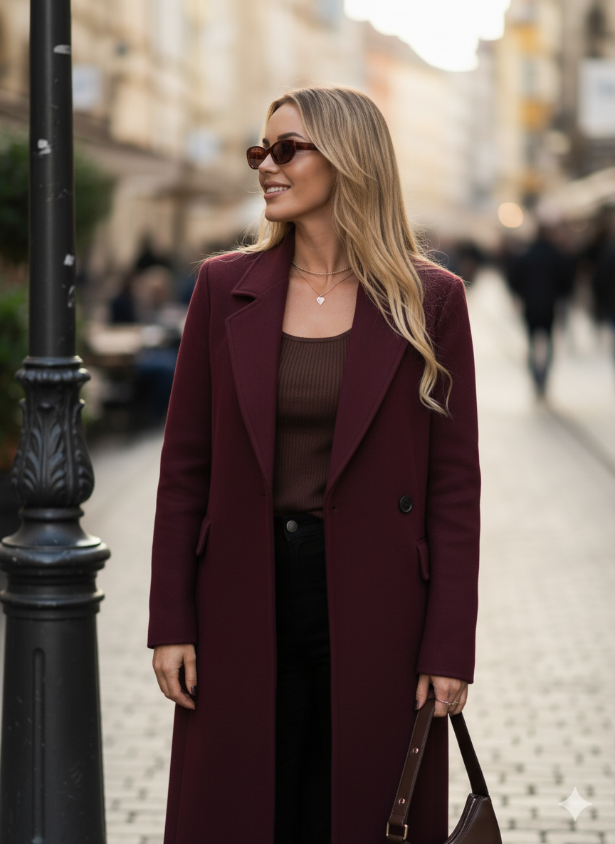 Manteau long femme élégant et confortable