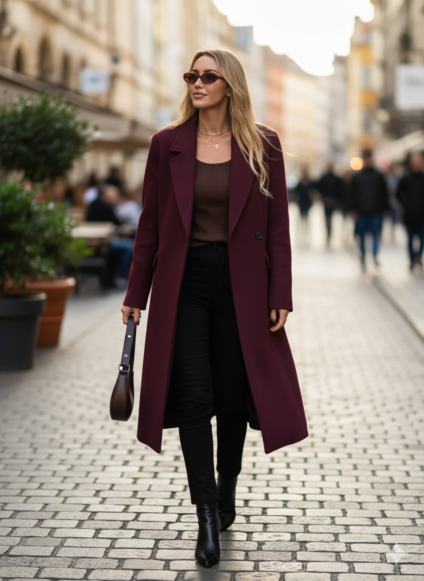 Manteau long femme élégant et confortable