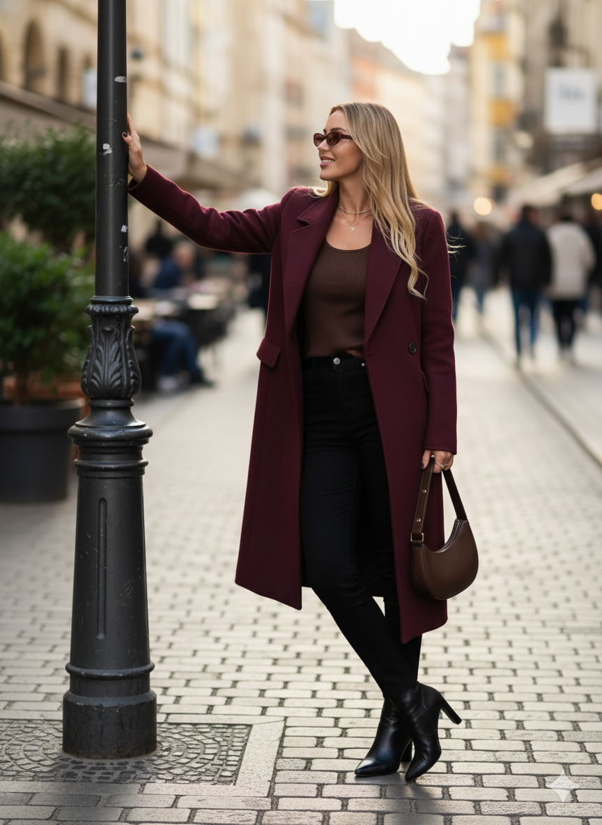 Manteau long femme élégant et confortable
