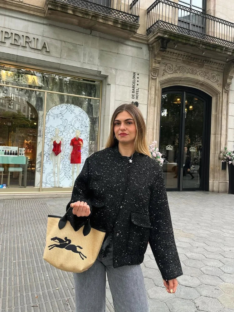 Blouson à paillettes