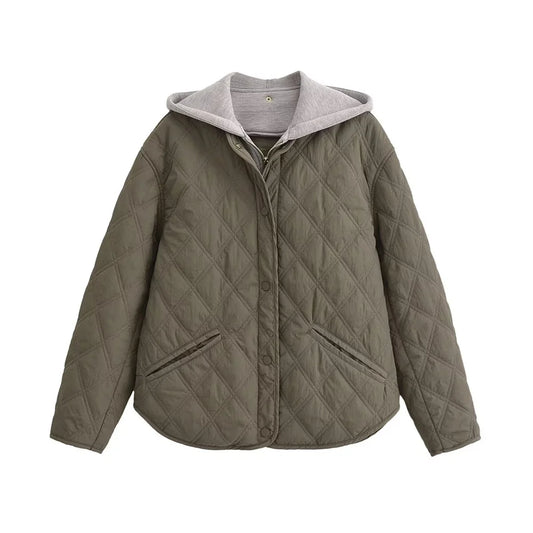 Veste matelassé à capuche intégrée