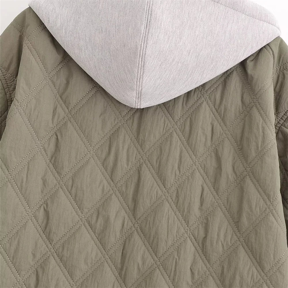 Veste matelassé à capuche intégrée
