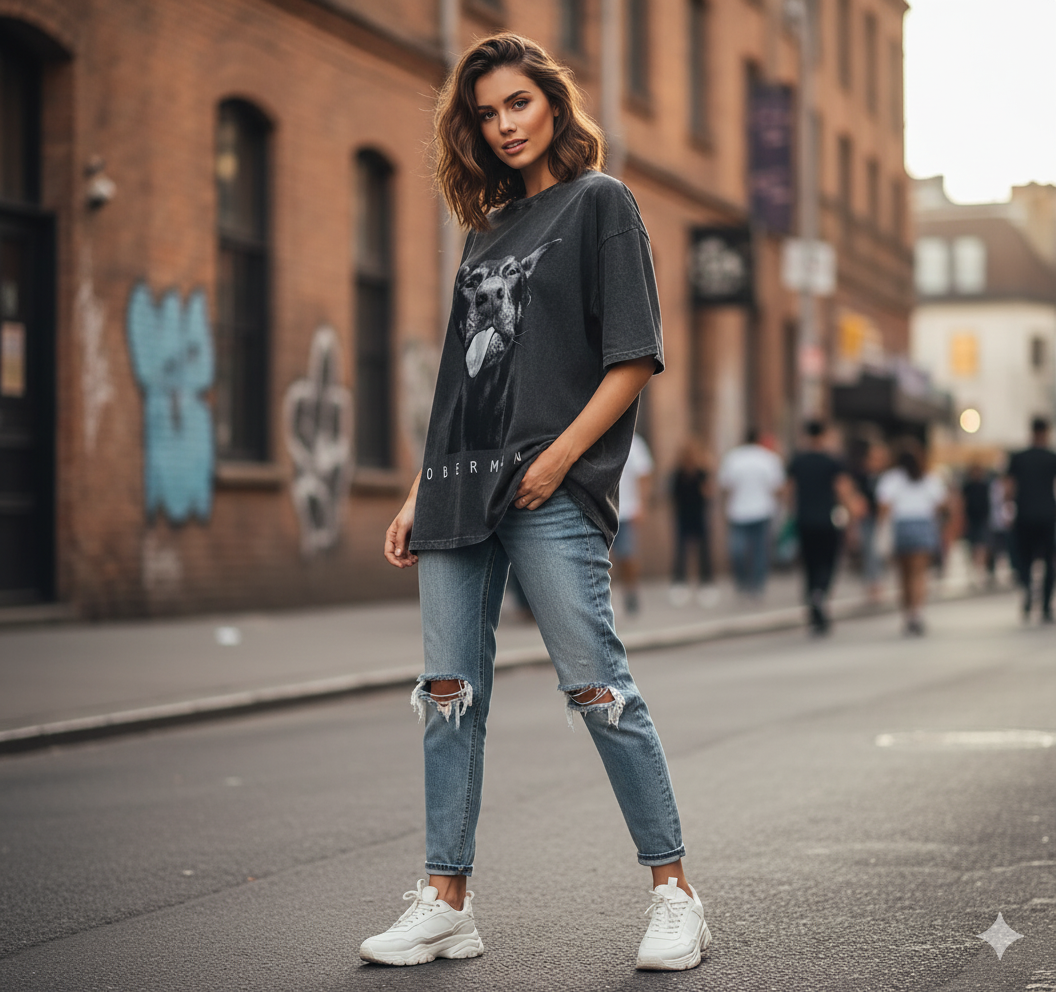 T-shirt DOG Coupe Loose – Le Must-Have Décontracté des Passionnées