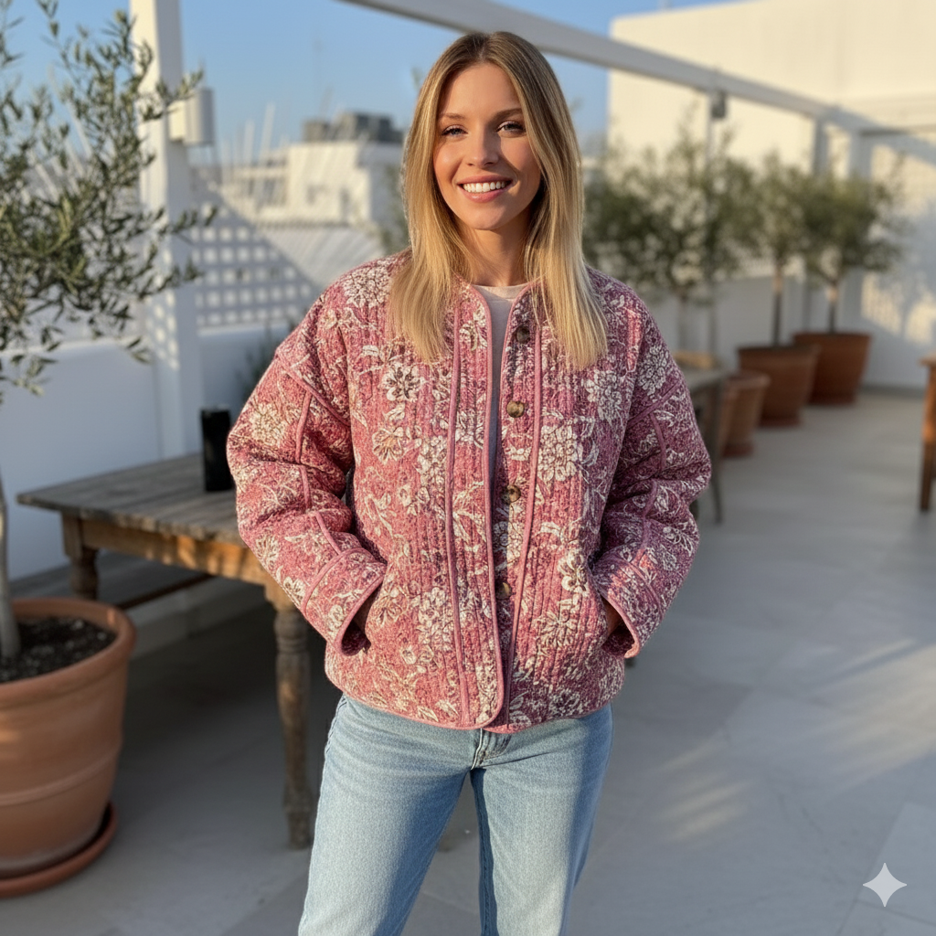 Veste structurée portée avec une tenue élégante